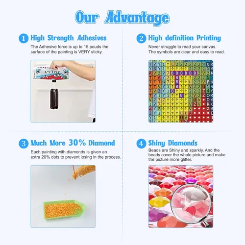 Miniatura 4 de NAIMOER Kits de arte de diamantes de tigre para adultos, arte de diamantes 5D, kit de arte de tigre, animales de perforación completa, kits de arte