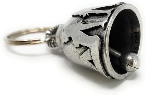 Miniatura 3 de Bravo Bells Trucker Ladies Bell - Accesorio de campana de motociclista o llavero para buena suerte en la carretera, plateado
