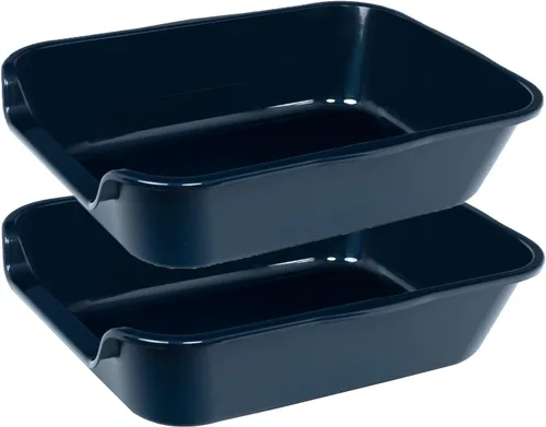 Miniatura 22 de 1 paquete de caja de arena extra grande para gatos (material ABS), corral de arena para gatos mayores de entrada baja para gatos geriátricos