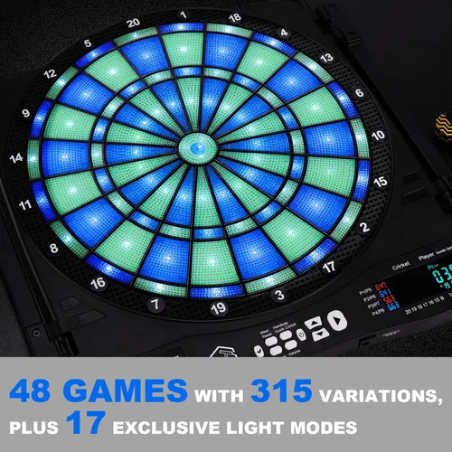 Miniatura 2 de Turnart Electronic Dart Board,13 inch Illuminated Segments Light Based Games Electric Dartboard for Adults Tested Tough Segment for Enhanced