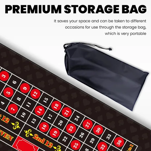 Miniatura 4 de Extguds Alfombrilla de diseño de ruleta, impermeable y antideslizante, de goma, con bolsa de almacenamiento, perfecta para fiestas, noches
