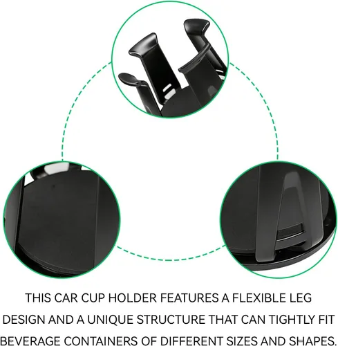 Miniatura 4 de Expansor de portavasos para automóvil, soporte ajustable para bebidas energéticas con brazo de sujeción adaptativo, adaptador para latas delgadas