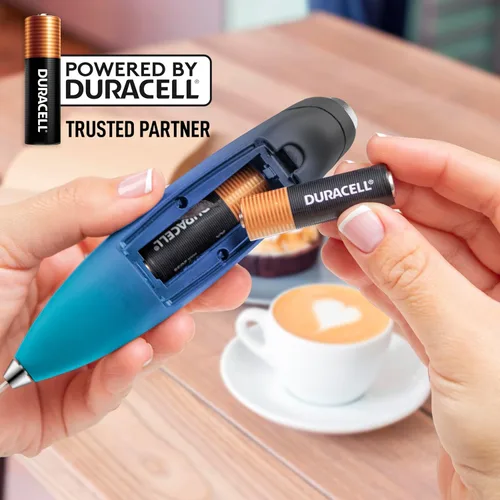 Miniatura 380 de Zulay Milk Boss Espumador de leche potente manual, hace espuma para latte, batidor para mezclar bebidas, café, miniespumador para capuchino, frappé