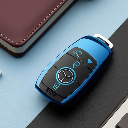 Miniatura 5 de Compatible con funda para llavero Mercedes Benz, accesorios azules