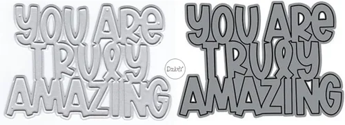 DzIxY Amazing Words - Troqueles de corte de metal para hacer tarjetas, troquelados de papel en relieve, plantillas para máquina de álbumes de