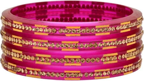 Miniatura 2 de Efulgenz Joyería de moda indio Bollywood cristal Rhinestone resina acrílico boda pulsera nupcial conjunto