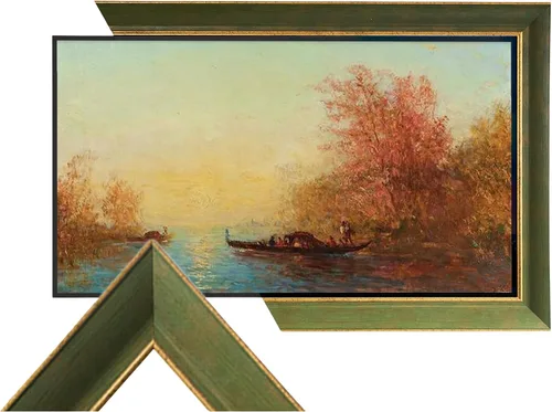 Miniatura 8 de Marco de TV hecho a mano verde Lisboa, compatible solo con Samsung The Frame (se adapta a TV Frame 2021-2025, 32 pulgadas)