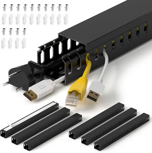 Miniatura 18 de ZhiYo Canaleta de gestión de cables para rack de servidor profesional de A2 pulg. x An2.4 pulg., kit de canaleta de cables de 95 pulg.