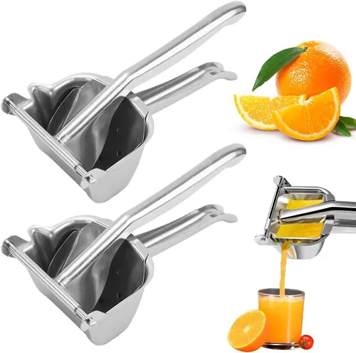 Miniatura 9 de Extractor de jugo de fruta fresca, exprimidor manual 2026 con agarre ergonómico, exprimidor de limón resistente de aleación de aluminio para limón