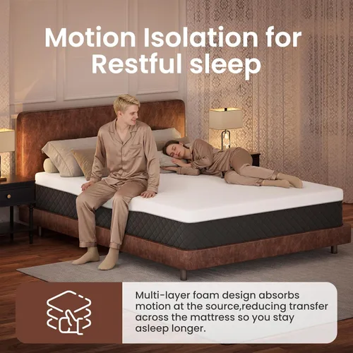 Miniatura 3 de SLEEP100 Twin Size Memory Foam Mattress,10" Medium Firm Cooling Gel Compressed Mattress in a Box,Pressure Relief & Motion