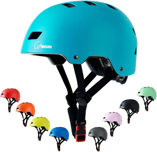 Miniatura 13 de Casco para bicicleta y patineta, ajustable y multideporte para patines y scooter, 3 tallas para adultos, jóvenes, niños y bebés Amarillo Verde