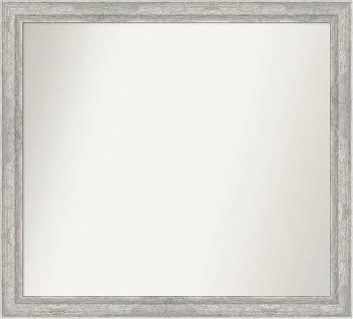 Miniatura 176 de Amanti Art Espejo de baño plateado para sobre fregadero, 23 x 23 pulgadas, espejo cuadrado plateado en ángulo, marco de madera moderno medio, se