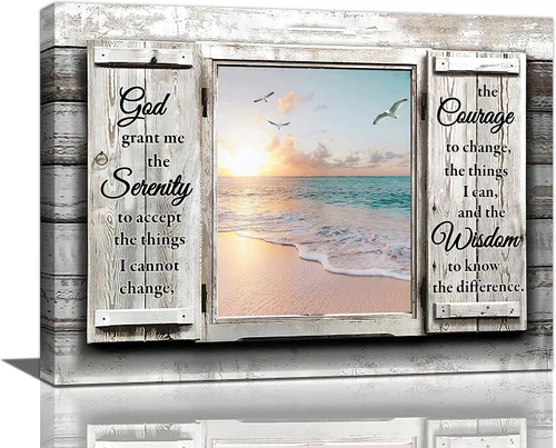 Miniatura 11 de Arte de pared de colibrí cristiano con texto en inglés "God says you ers", impresiones en lienzo, pintura rústica de pájaros de campo, obras de arte