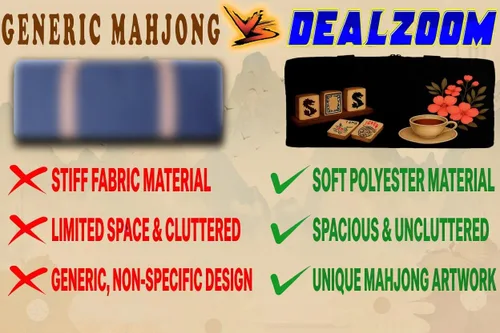 Miniatura 5 de Set completo de Mahjong americano de DEALZOOMS, juego completo con 166 azulejos de Mahjong, estantes de Mahjong con empujadores, instrucciones