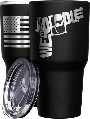 Miniatura 52 de We The People Holsters - Vaso térmico de 30 onzas, 0% Liberal, Negro