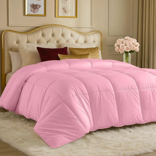 Miniatura 19 de Utopia Bedding Edredones tamaño Queen, relleno de edredón para todas las estaciones, edredón alternativo de plumón cosido en caja con pestañas