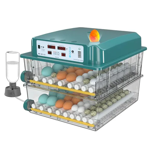 Incubadoras para incubar huevos 120, incubadora de huevos de gallina con giro automático de huevos y pantalla de humedad, control de temperatura con