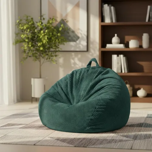 Miniatura 8 de ZhenLives Funda para puf de almacenamiento de animales de peluche, solo funda (sin relleno), organizador de juguetes de pana, para asiento con cojín