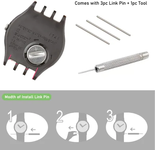Miniatura 5 de Bandas de silicona para Swatch de 0.67 pulgadas, 0.79 pulgadas, 0.78 pulgadas, correas de reloj de repuesto ajustables impermeables, correas de Azul