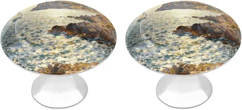 Cap Negre Watercolor Drawer Pulls Modern Stainless Steel Door Handle Round Cabinet Knobs Exquisite Drawer Knobs Fashion Cabinet Handles Closet Door