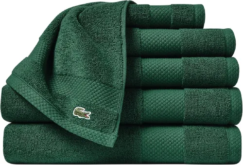Miniatura 59 de Lacoste Heritage - Sábana de baño de 100 % algodón Supima, aloe, 35" x 70", altamente absorbente y de secado rápido, toalla de baño súper suave