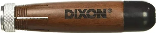 Dixon - DIX00500 Soporte industrial para lápices de madera para crayones redondos o hexagonales de 1/2", madera con portabrocas de metal, nogal