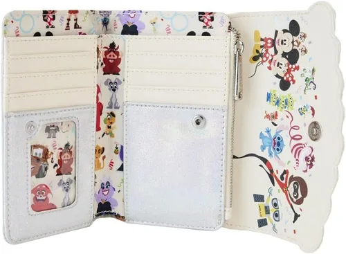 Miniatura 5 de Loungefly Cartera Disney 100 Celebration Cake Carteras Disney, Blanco, Cartera con cierre de solapa