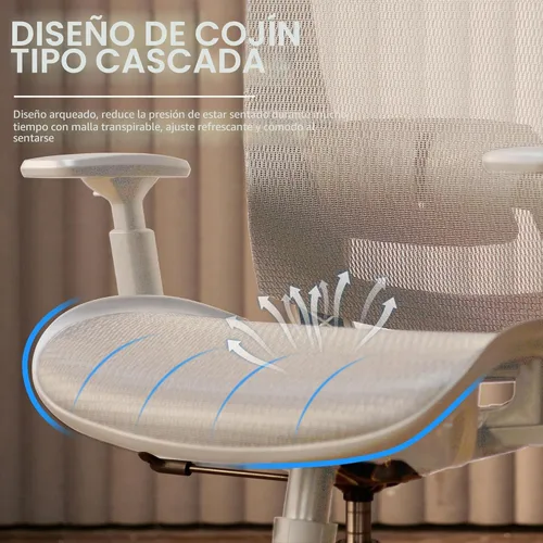 Miniatura 9 de ELABEST T96 - Silla de oficina de malla, silla de escritorio ergonómica para computadora, silla de tarea resistente - Soporte lumbar y reposabrazos