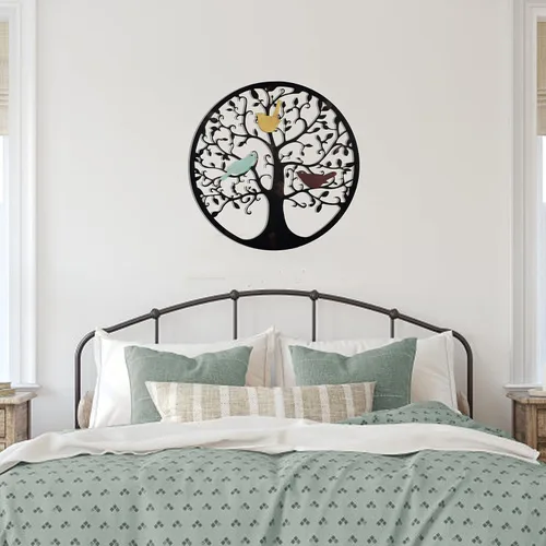 Miniatura 3 de Remenna Arte de pared de metal, árbol de la vida, decoración de pared de 23 pulgadas, árbol genealógico de metal, para colgar en la pared