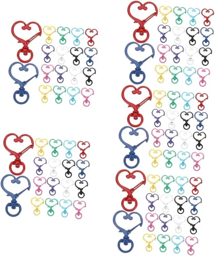 Miniatura 9 de 100 llaveros de corazón de durazno para manualidades, llavero de amor, llavero, clip, llavero a granel, clip de resorte, broche de presión