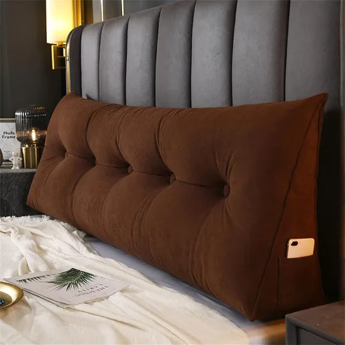 Miniatura 9 de Almohada triangular grande de cuña de lectura, cabecera de dormitorio, respaldo de cama con soporte de posicionamiento, cojín de descanso de cama