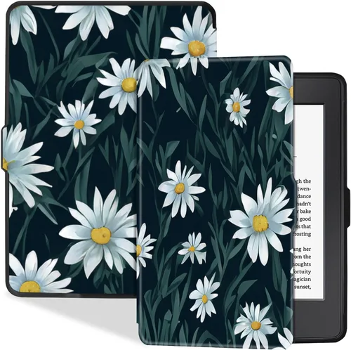 Miniatura 8 de Funda delgada para Kindle Paperwhite de 5ª/6ª/7ª generación antes de 2018 (versión 2012-2017, modelo EY21 y DP75SDI) – Funda protectora de piel Negro