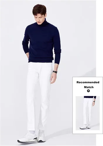 Miniatura 4 de KINGBEGA Suéteres de cuello alto para hombre, ajuste delgado, básicos, térmicos, casuales, de manga larga