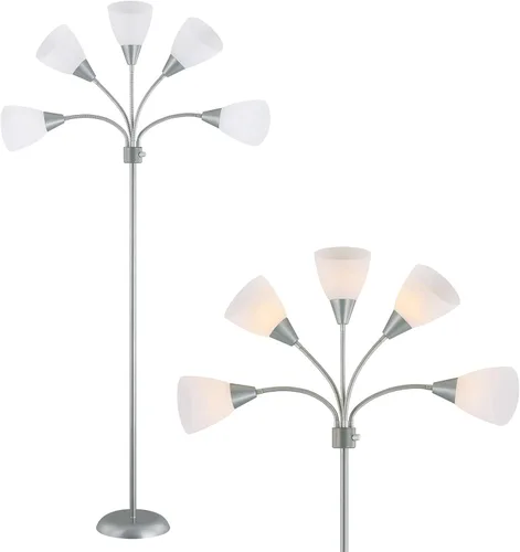 Miniatura 6 de Medusa - Lámpara de pie de decoración moderna, lámpara de múltiples cabezales con cuello de ganso ajustable, lámparas de luz brillante para lectura