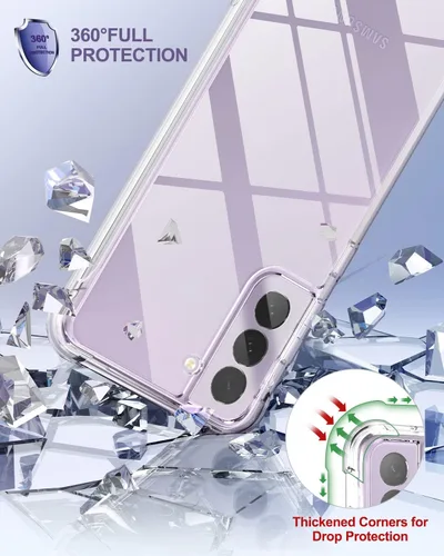 Miniatura 6 de SURITCH Funda transparente para Samsung Galaxy S21 FE de 6.4 pulgadas (solamente), [protector de pantalla integrado] carcasa rígida protectora