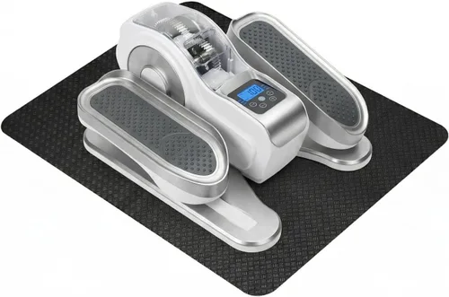 Stepwaver Alfombrilla antideslizante de goma de doble cara para máquina elíptica, alfombrilla antideslizante de 24 x 17 pulgadas para placa de