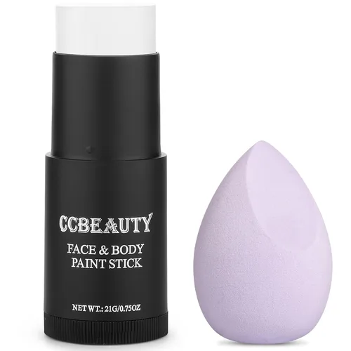 Miniatura 18 de CCbeauty Palo de pintura facial dorada metálica, kit de pintura facial con purpurina, pintura corporal profesional, kit de maquillaje SFX no tóxico