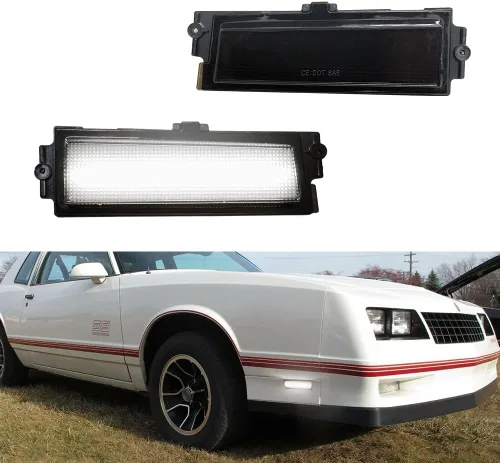 Miniatura 9 de Compatible con 1981 1982 1983 1984 1985 1986 1987 1988 Chevy Monte Carlo SS luces de señal de marcador de parachoques lateral ámbar Led lente Lente