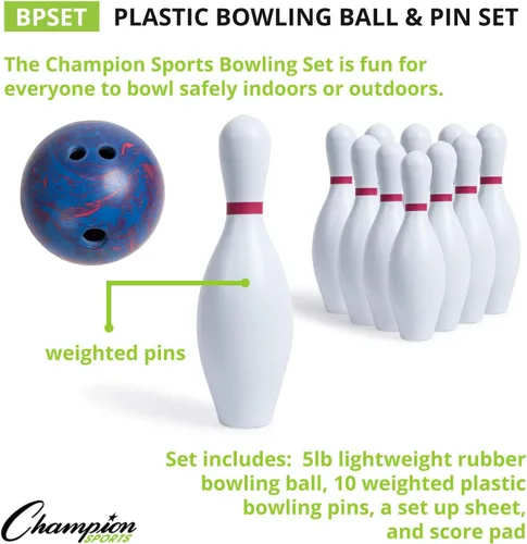 Miniatura 2 de Champion SportsWeighted Foam Bowling Pin Set