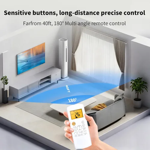 Miniatura 6 de ZWP Mando a distancia de repuesto para aire acondicionado Midea MRCOOL FRIMEC Klimaire AC RG57H3 (B)/BGCEFU1-M RG57E1/BGEU1 RG57H3/BGEFU1 RG57B1/BGE