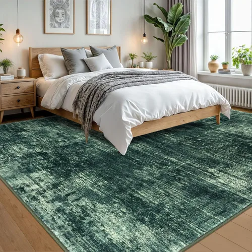 Miniatura 820 de IOHOUZE Alfombra abstracta lavable de 3 x 12 pies para pasillos, antideslizante para cocina, camino de entrada de lana sintética para interiores