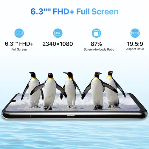 Miniatura 5 de UMIDIGI Teléfono celular desbloqueado A9 Pro, Helio P60, 6 GB+128 GB ampliable 256 GB, pantalla táctil FHD de 6.3 pulgadas, vidrio curvado 2.5D