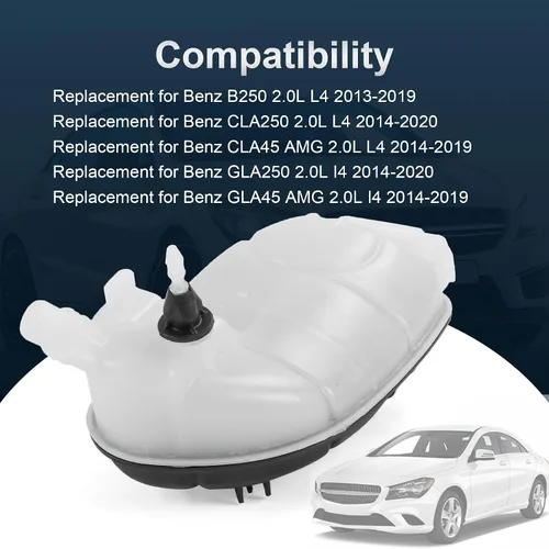 Miniatura 3 de Reemplazo del tanque de desbordamiento de expansión de recuperación del depósito de refrigerante del motor para Mercedes-Benz B250 CLA250 GLA250