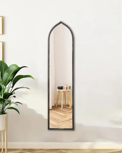 Miniatura 7 de Espejo largo negro arqueado, espejo alto colgante decorativo, espejo largo y delgado, espejo de baño estrecho para pasillo, 12 x 50 pulgadas