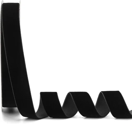 Miniatura 91 de Cinta de terciopelo negro de 1-1/2 pulgadas x 20 yardas, ideal para envolver regalos, lazos para el pelo, Navidad, decoración de fiesta de boda