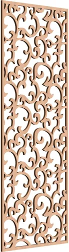 Miniatura 180 de Wheatland Paneles de pared decorativos de madera con calado, 9 3/8 pulgadas de ancho x 24 3/8 pulgadas de alto x 1/4 de alto, nogal