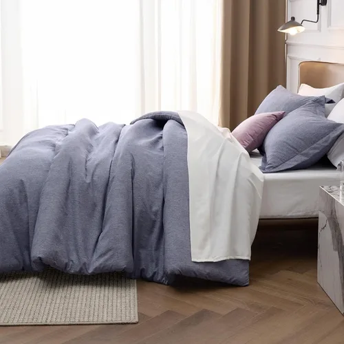 Miniatura 206 de Bedsure Juego de edredón Twin/Twin XL, ropa de cama suave beige para todas las estaciones, juego de cama teñido catiónico, 2 piezas, 1 edredón
