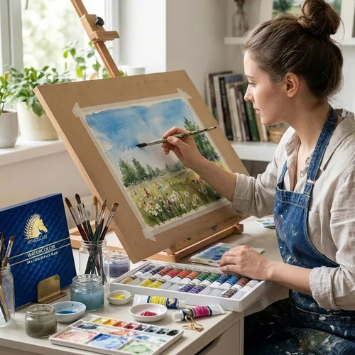 Miniatura 2 de MyArtscape Juego de pintura de acuarela, 24 colores, tubos de 24 x 0.4 fl oz (0.4 fl oz), pinturas de acuarela profesionales, pigmentos resistentes