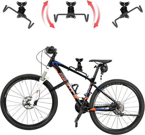 Miniatura 2 de UU-Major Soporte de pared para bicicleta, colgador de bicicleta resistente, gancho de bicicleta montado para pared de garaje, soporte horizontal