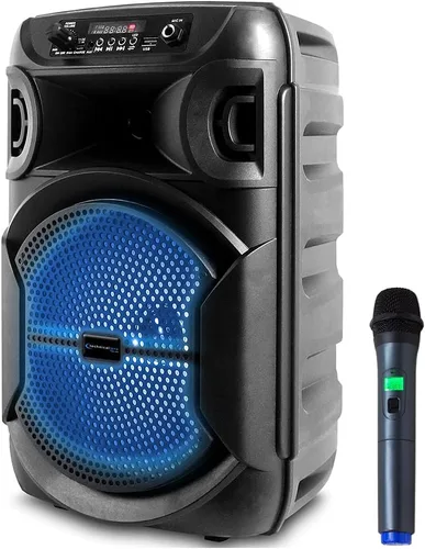Miniatura 11 de Technical Pro 8 pulgadas portátil 800 vatios altavoz Bluetooth con woofer y tweeter, Festival PA LED altavoz con tarjeta Bluetooth/USB, estéreo